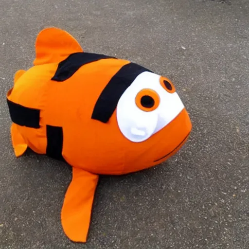 Image similar to Nemo dressed as a potato