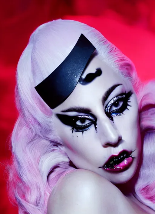 Image similar to lady gaga by nick knight, born this way, born this way album, red weapon 8 k s 3 5, cooke anamorphic / i lenses, highly detailed, cinematic lighting