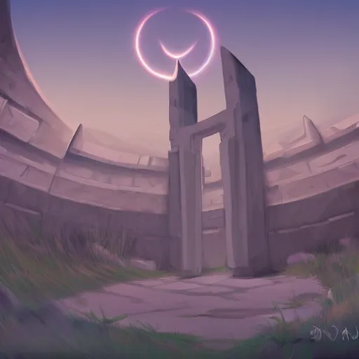 Image similar to wall with portal to riyadh city, digital painting, concept art, smooth, sharp focus, illustration by studio ghibli