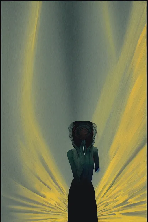 Image similar to woman wearing oculus and digital glitch head edward hopper and james gilleard, zdzislaw beksisnski, higly detailed