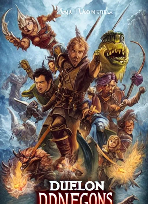 Image similar to movie poster for dungeons and dragons