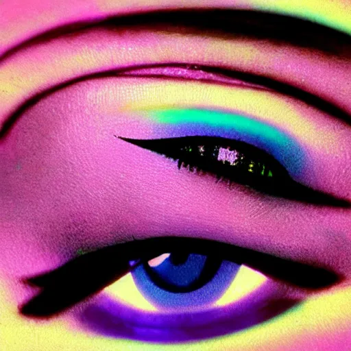 Prompt: vaporwave eye