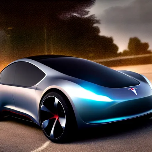 Image similar to uhd photorealistic tesla mo - ped, concept art, futuristic, uhd hyperdetailed photography