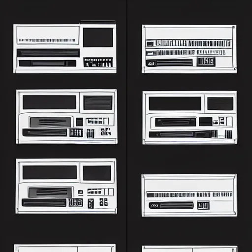 Prompt: Concept art of a retro cassettepunk computer terminal