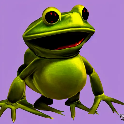 Image similar to character concept art page of a humanoid frog with a coat as an enemy in spyro the dragon video game concept art, spyro trilogy remaster concept art, playstation 1 era, activision blizzard style, 4 k resolution concept art