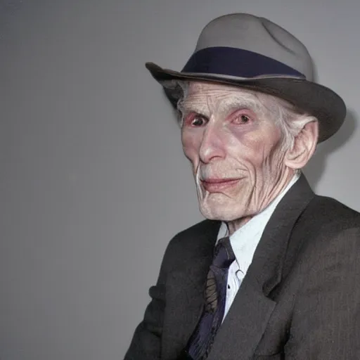 Prompt: A photograph portrait of old Jerma985 in his eighties who looks like Jerma985 wearing a suit with and fedora in the 1990s, taken in the early 1990s, grainy, taken on a 1990s Camera, realistic, hyperrealistic, very realistic, highly detailed, very detailed, extremely detailed, detailed, digital art, trending on artstation, detailed face, very detailed face