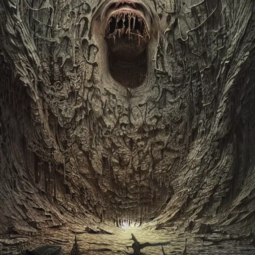 Image similar to an epic horrifying fantastic hyperdetailed 3 d matte painting photo taken with nikon d 7 5 0 an of a decaying eldritch creature partially covered with grafitti art by moebius by zdzisław beksinski by jakub rozalski by nekro