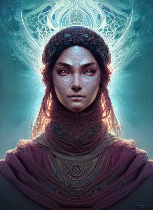 Prompt: ancient beautiful shaman girl face portrait, intricate artwork by josan gonzalez, artgerm, edmund leighton, kilian eng, very coherent artwork, cinematic, psychedelic, vibrant, octane render, unreal engine, 8 k, high contrast, black ink outline