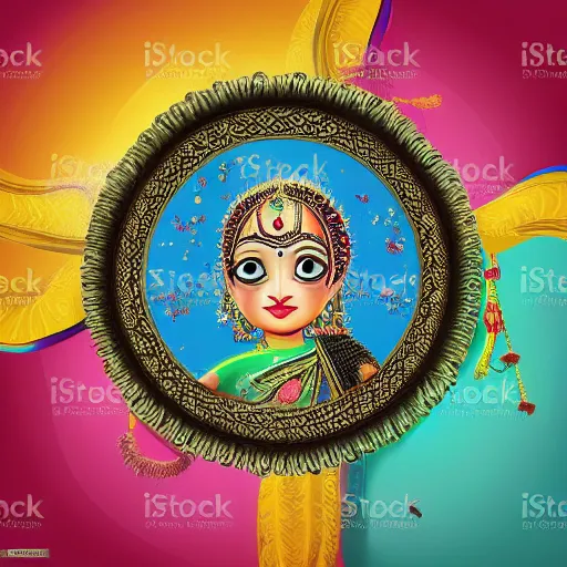 Image similar to happy raksha bandhan theme vector art photorealistic high detailed painting