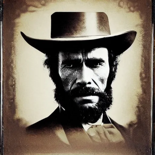 Image similar to an 1 8 0 0 s photo of barrack obama playing the role of clint eastwood, squinting at high noon, in the style of a clint eastwood movie, the good, the bad and the ugly, vibe, glory days, mount rushmore, justice, american flag, independence, patriotism, black and white, artgerm