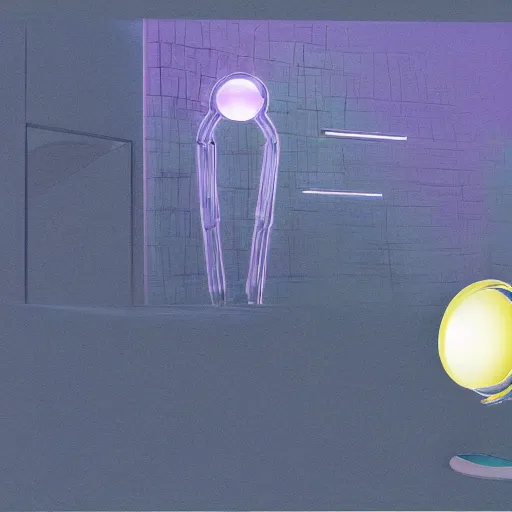 Image similar to a led - strip lamp, illustration, sci - fi look, by frank gehry, concept art