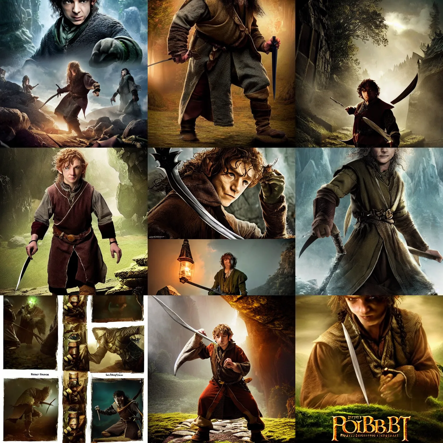 Prompt: epic fantasy d & d hobbit rogue, cinematic, beautiful lighting, realistic, action, epic