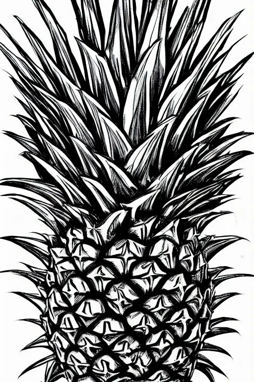 Image similar to pinapple humanoid figure monster, symmetrical, highly detailed, digital art, sharp focus, trending on art station, kentaro miura manga art style