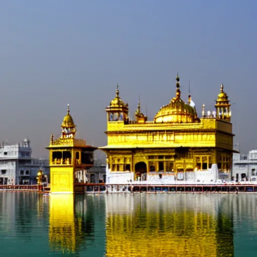 Prompt: a golden temple, ancient, architecture