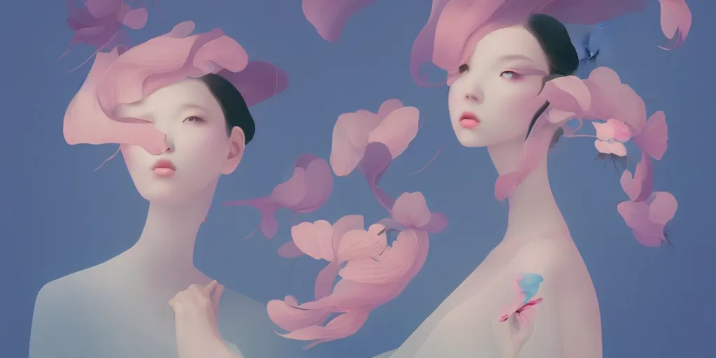 Image similar to breathtaking delicate illustration by hsiao - ron cheng, pattern, bizarre compositions, exquisite detail, pastel colors, 8 k