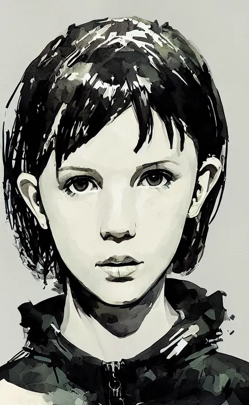 Image similar to Portrait of Millie Bobby Brown by Yoji Shinkawa