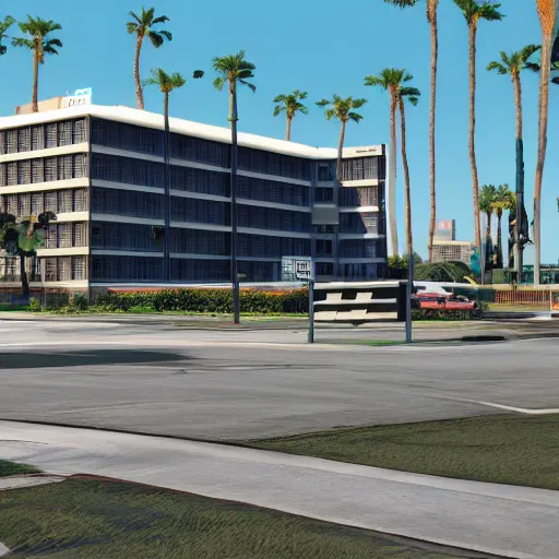 Image similar to pembroke pines florida in gta 5, 8k octane 3D render