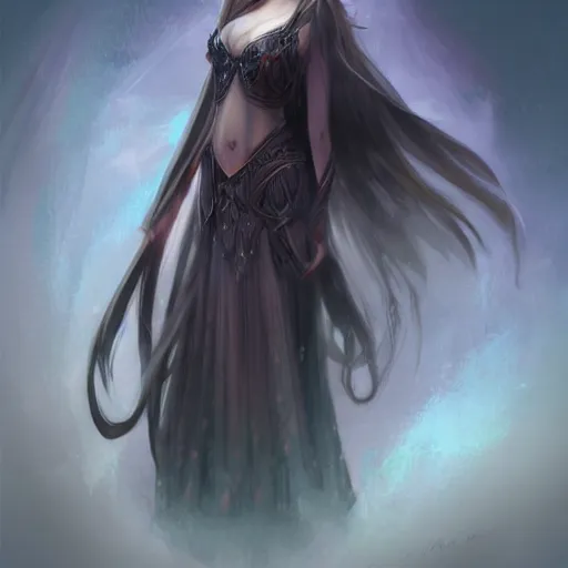 Prompt: Luthien in the style of WLOP