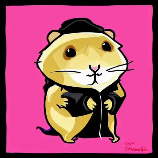 Image similar to hamster in dark lord robe