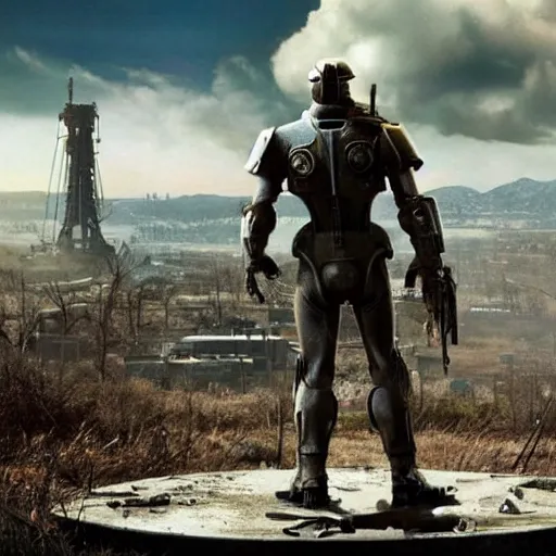 Image similar to promotional photo for the fallout 4 movie,