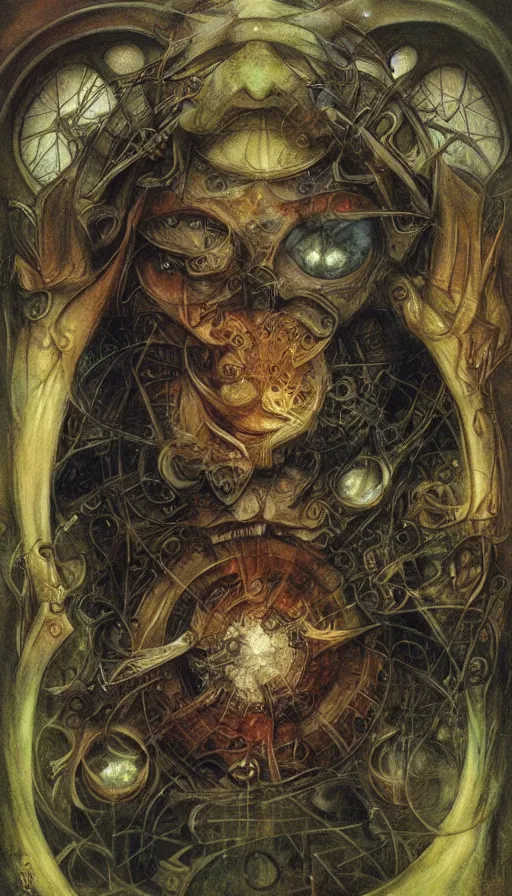 Image similar to techno artwork, by brian froud