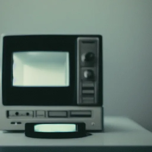 Prompt: a professional studio photograph (((((((((((((((of a 90s television and VHS combo playing a video))))))))))))))) of clouds, key light, 50mm, shallow depth of field, no artefacts