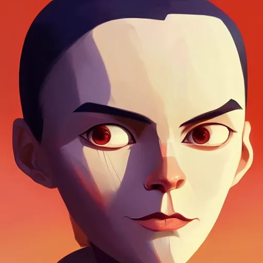 Image similar to face icon stylized minimalist the day the earth stood still 1 9 5 1, loftis, cory behance hd by jesper ejsing, by rhads, makoto shinkai and lois van baarle, ilya kuvshinov, rossdraws global illumination