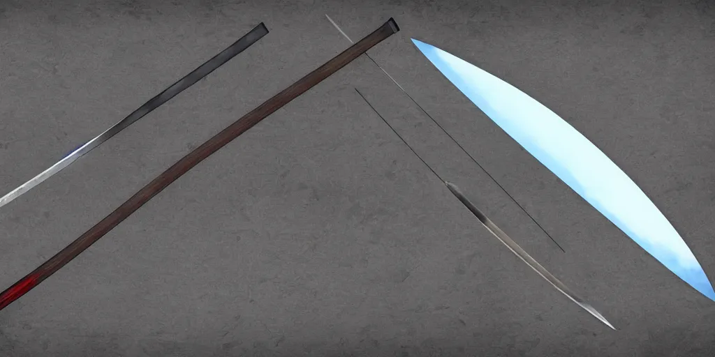 Prompt: Full Katana with Water Blade made only out of flowing and only Water, artstyle from Rzky Dar, the blade is made out of steel with a dragon sigil, a water stream goes like spiral around the blade, white background, raytracing,