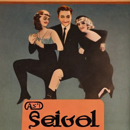 Prompt: a 1 9 2 0 s advertisement for saved by the bell