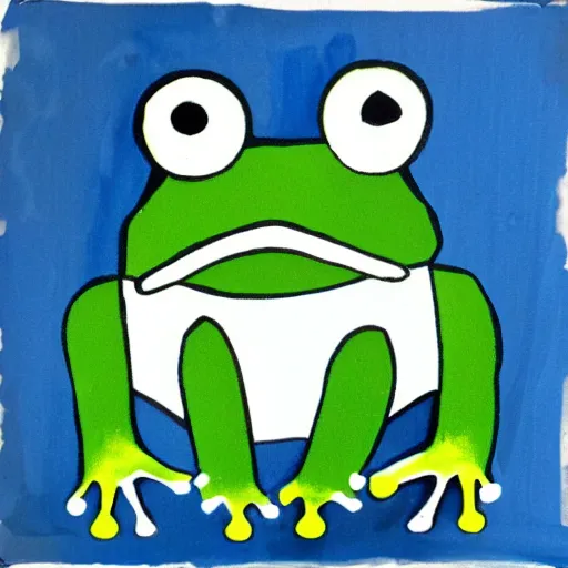 Image similar to frog inspired by geometric shapes