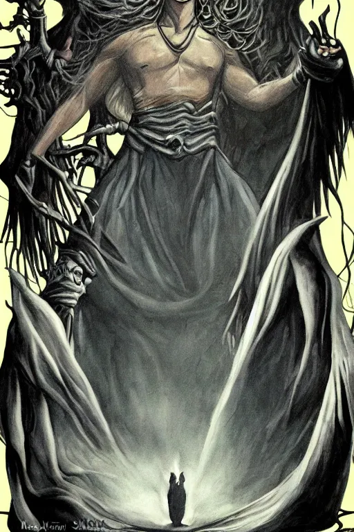 Image similar to the sandman, dark fantasy art, mist, malcolm jones iii style illustrations,