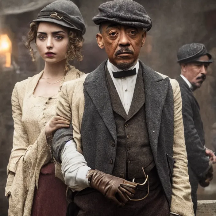 Image similar to Ana de Armas played by Giancarlo esposito in peaky blinders, 4k,