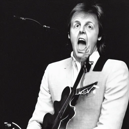 Image similar to paul mccartney singing hey jude in the studio