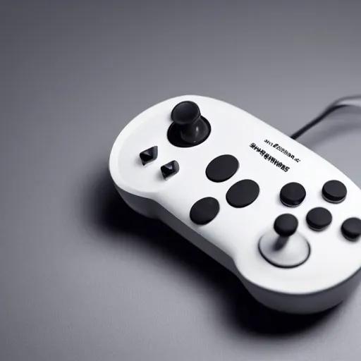 Image similar to product photo concept for a simple minimalist game controller, designed by apple inc,