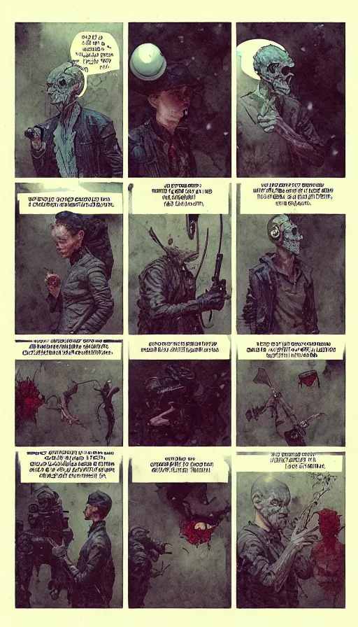 Image similar to the most interesting 6 panel comic by chiara bautista, beksinski and norman rockwell and greg rutkowski weta studio and tom bagshaw and james gurney and lucasfilm