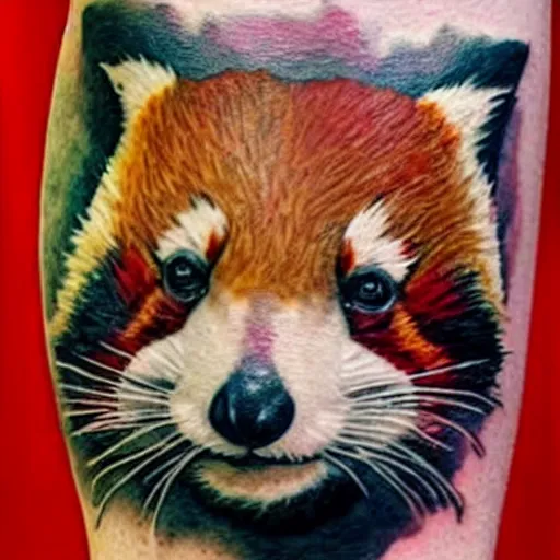 OLLIE KEABLE TATTOOS  So happy with this red panda piece Well done Ella