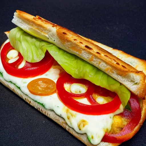 Prompt: a pizza sandwich