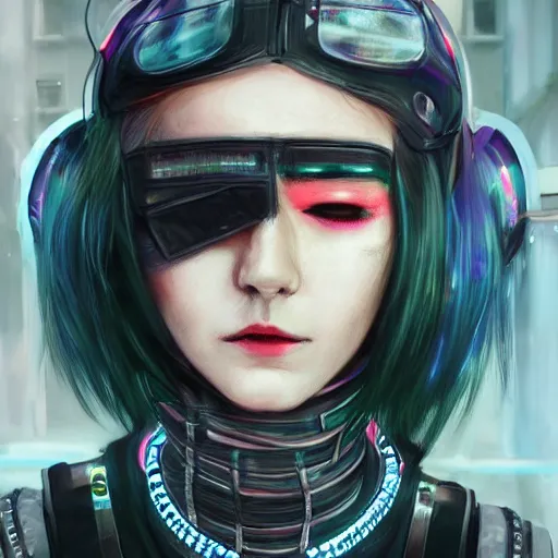 Prompt: detailed realistic cyberpunk female character cyberpunk wearing large steel collar around neck, realistic, art, beautiful, 4K, collar, choker, collar around neck, punk, artstation, detailed, female, woman, choker, cyberpunk, neon, punk, collar, choker, collar around neck, thick collar, choker around neck, wearing choker, wearing collar, bright neon punk hair,