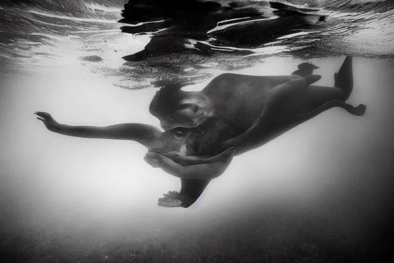 Image similar to a car underwater shot by lee jeffries, photograph,