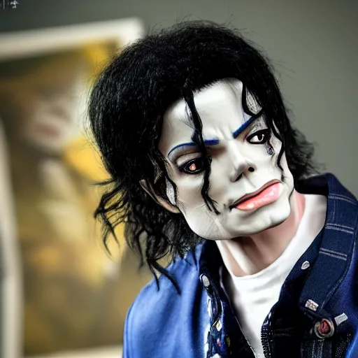 Prompt: Michael Jackson as an Anime character, shallow depth of field, split lighting