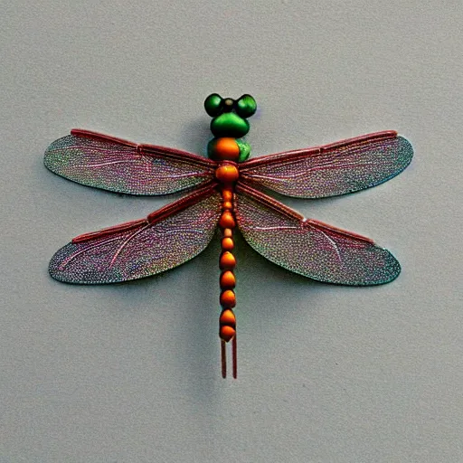 Prompt: Dragonfly made of lightning