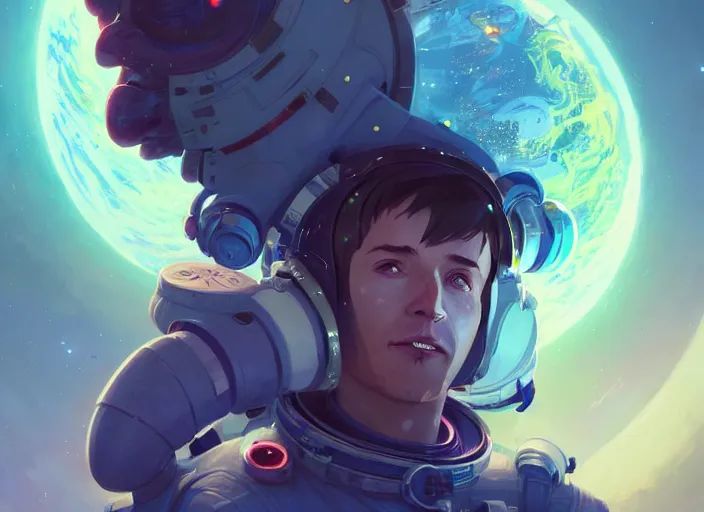 Prompt: highly detailed portrait of a spaceman, in no game no life, stephen bliss, 8 k, unreal engine, fantasy art by greg rutkowski, loish, rhads, ferdinand knab, makoto shinkai and lois van baarle, ilya kuvshinov, rossdraws, tom bagshaw, global illumination, radiant light, detailed and intricate environment