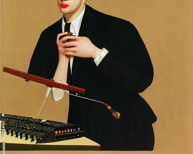 Prompt: roland 808 by john currin