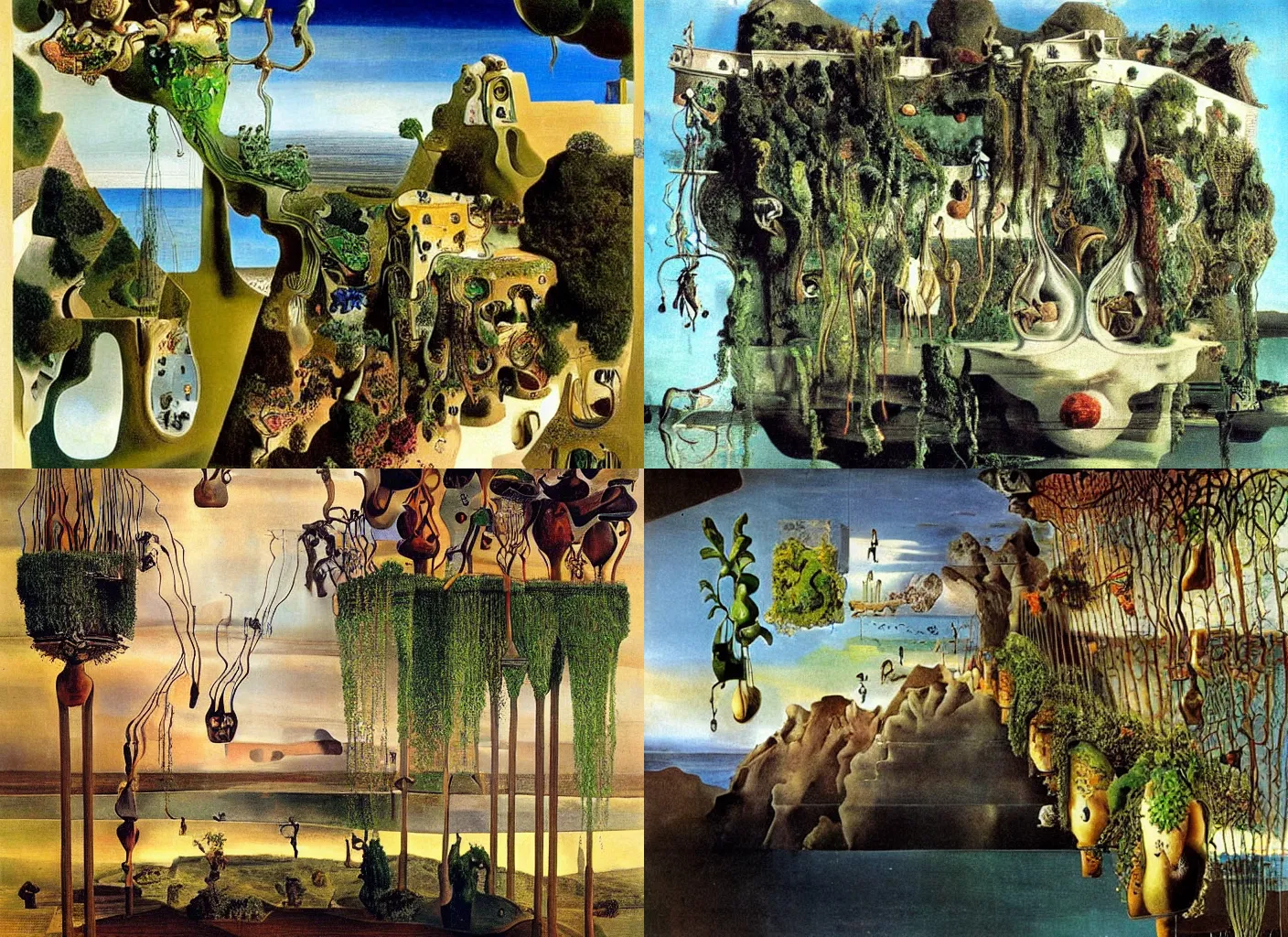 Prompt: the hanging gardens, by Salvador Dali