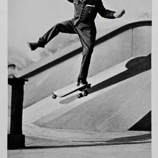 Image similar to hitler as a skater