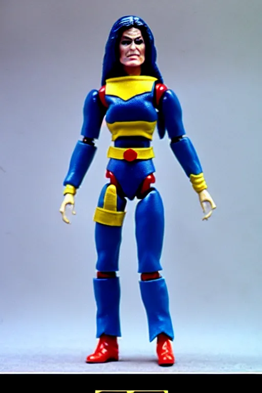 Image similar to 1 9 8 6 kenner female action figure, 5 points of articulation, perfect human female proportions, sci fi, 8 k resolution, high detail, front view, t - pose, space, star, he - man, gi joe, he man, warhammer 4 0 0 0