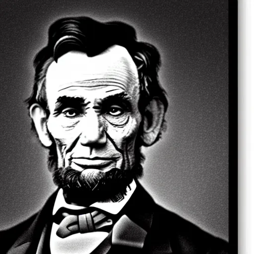 Prompt: portrait of abraham lincoln by roy lichenstein