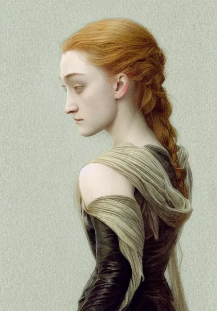 Prompt: sansa saoirse ronan vampire, intricate, elegant, highly detailed, digital painting, artstation, concept art, smooth, sharp focus, illustration, art by artgerm and greg rutkowski and alphonse mucha and william - adolphe bouguereau