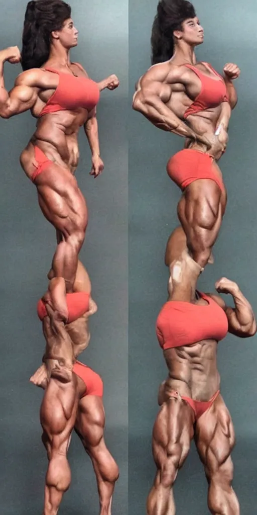 Image similar to gigachad as woman, full body photo, bodybuilder Ernest Khalimov