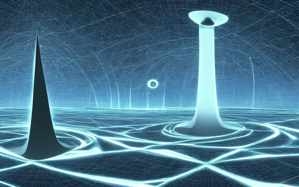 Image similar to a techno - spiritual utopian monument, perfect future, award winning digital art